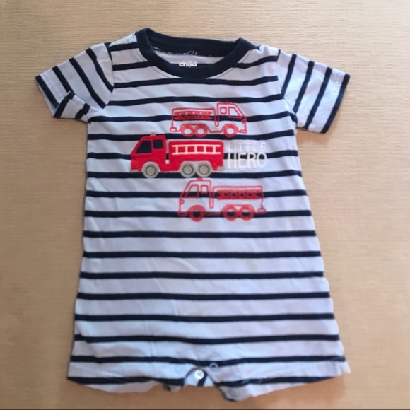 Child Of Mine By Carter's Baby Boy Summer Romper - Picture 4 of 8